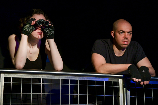 Laura Clare Browne and Brandon Walker in The Seeing Place Theater''s ANIMAL FARM.   P Photo