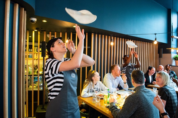 Photo Flash: WAITRESS Cast Members Treat PizzaExpress Customers to Surprise Performance Image