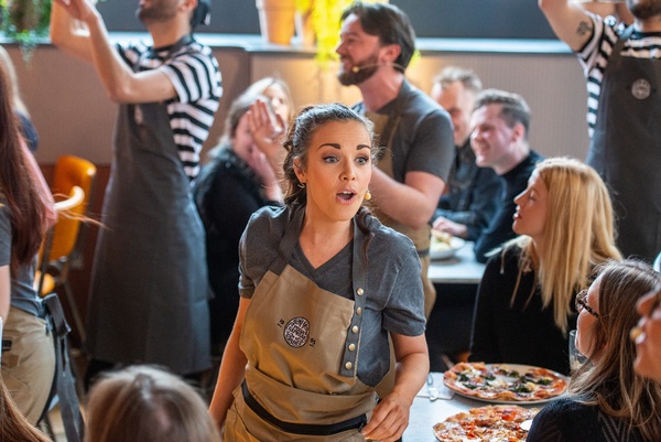 Photo Flash: WAITRESS Cast Members Treat PizzaExpress Customers to Surprise Performance Image