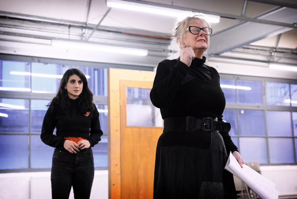 Shireen Farkhoy and Eithne Browne in rehearsals for Maggie May Photo