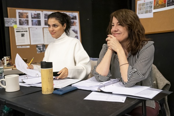 Language Consultant Hayat Abu Samra and Playwright Mona Mansour Photo