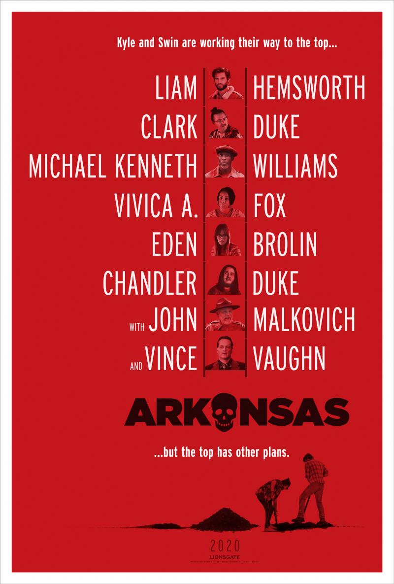 See the Official Teaser Poster for ARKANSAS Starring Liam Hemsworth, Clark Duke, & More! Image