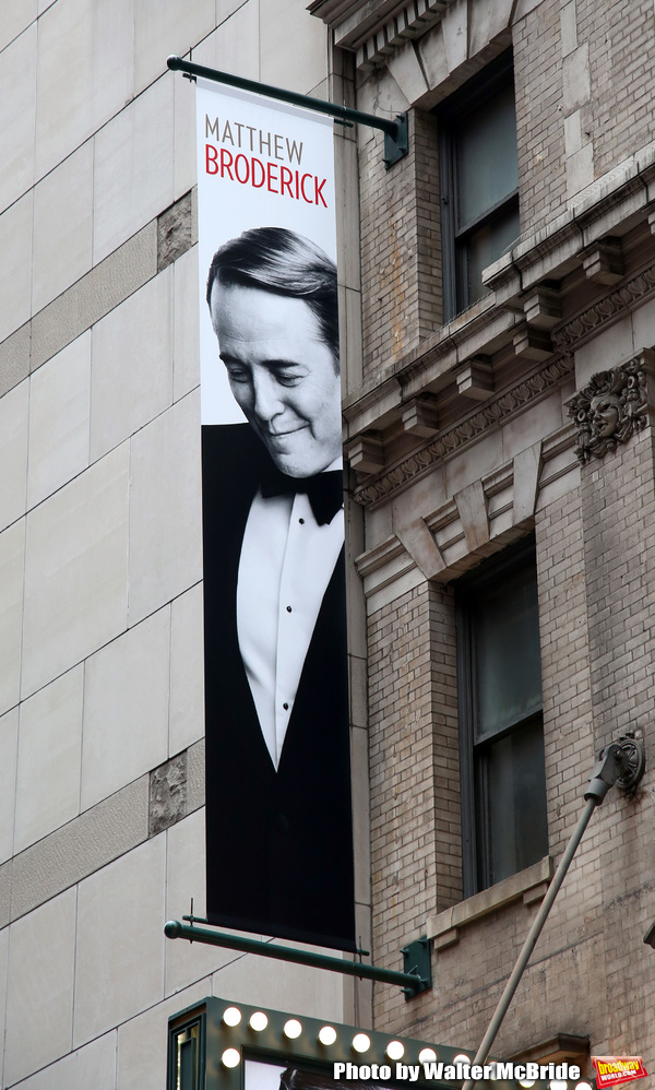 Theatre Marquee for the Neil Simon Play “Plaza Suite” starring Matthew Broderick  Photo