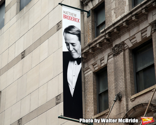 Theatre Marquee for the Neil Simon Play “Plaza Suite” starring Matthew Broderick  Photo