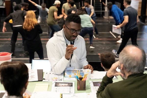 Photo Flash: First Look at Ari'el Stachel, David Hyde Pierce and More in Rehearsals for THE VISITOR at The Public Theater Image