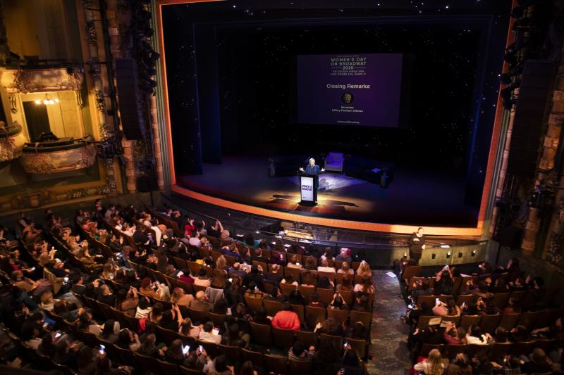 TV: Watch Secretary Hillary Clinton Deliver Closing Speech at 3rd Annual Women's Day On Broadway 