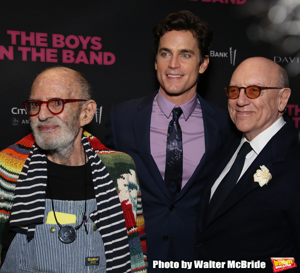 Larry Kramer, Matt Bomer and Mart Crowley attends the 'The Boys In The Band' 50th Ann Photo
