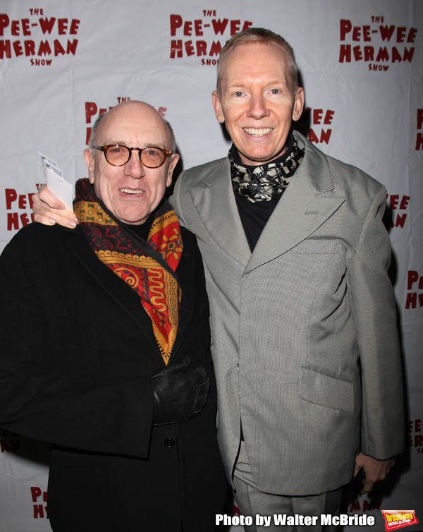 John Epperson and Mart Crowley arrives at the Opening Night Performance of "The Pee-W Photo