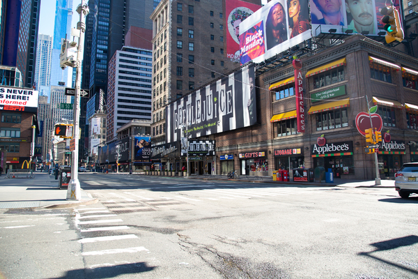 Photo Coverage: 19 Eerie Images of a Desolate Times Square Image