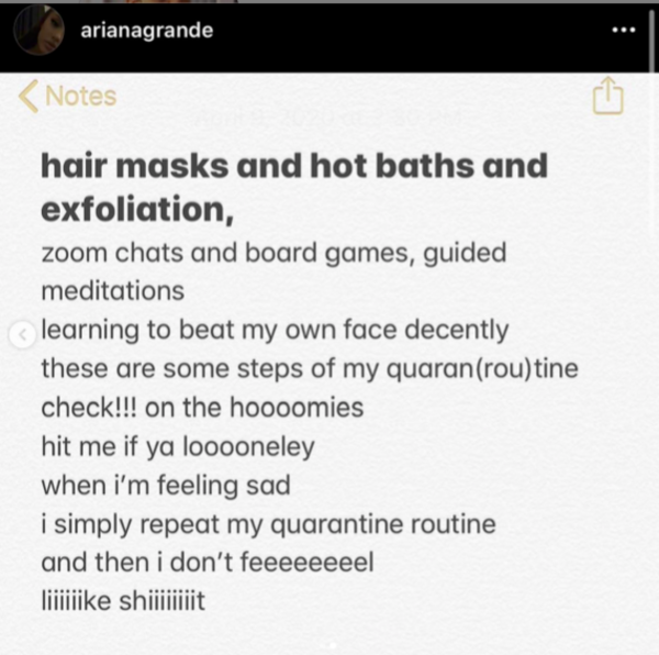 Ariana Grande Launches #QuarantineThings Parody Challenge Image