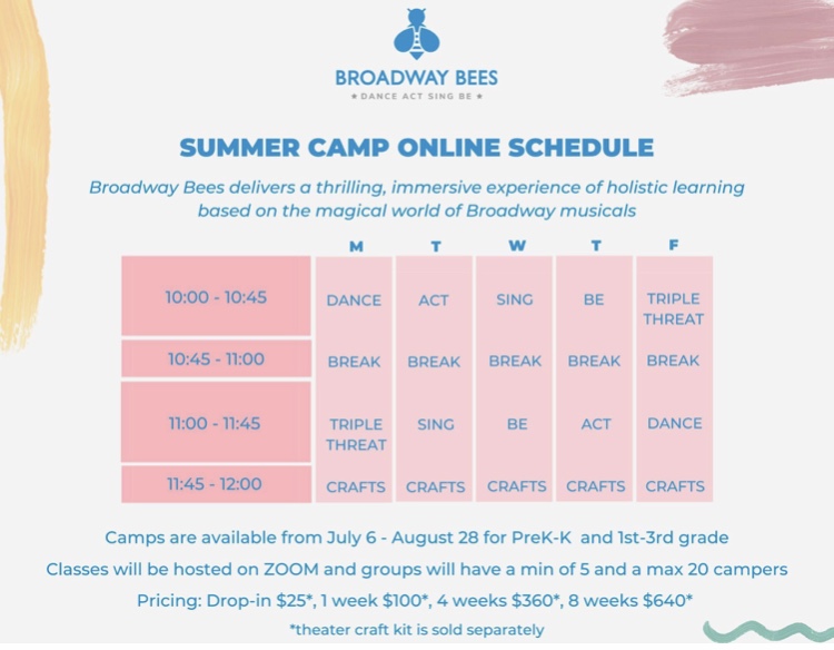BROADWAY BEES at Virtual Summer Camp 