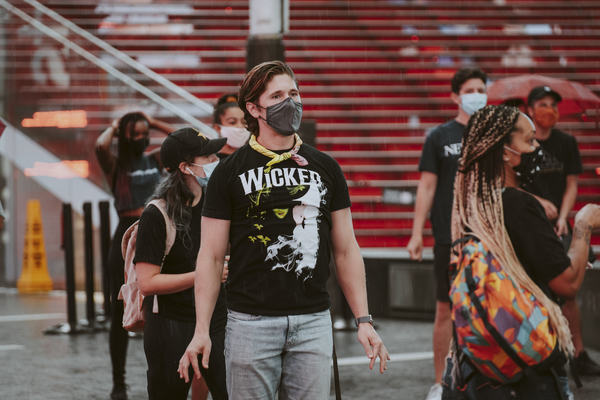Photo Flash: Rob McClure, Dee Roscioli, Charl Brown and More Reunite in Times Square to Pay Tribute to Theatre Image