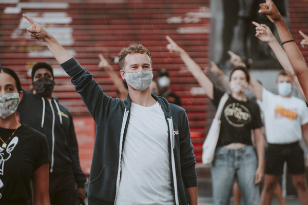 Photo Flash: Rob McClure, Dee Roscioli, Charl Brown and More Reunite in Times Square to Pay Tribute to Theatre Image