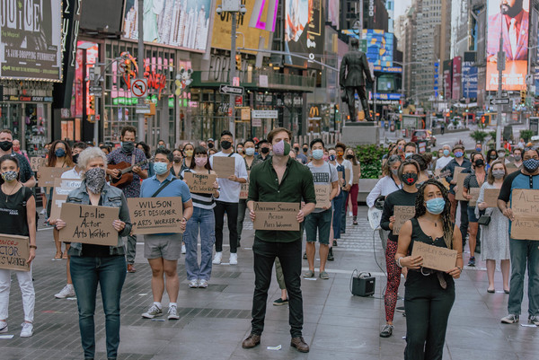 Photo Flash: Artists Gather in Times Square for Be An #ArtsHero Campaign Image