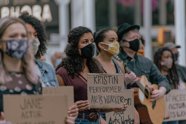 Photo Flash: Artists Gather in Times Square for Be An #ArtsHero Campaign 