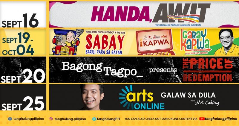 Tanghalang Pilipino Adds Concert, Short Film & Workshops to September Offerings Image