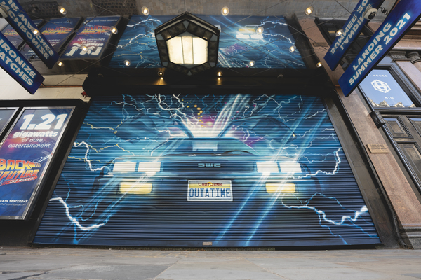 Photo Flash: BACK TO THE FUTURE: THE MUSICAL Marquee Goes Up at the Adelphi Theatre Image