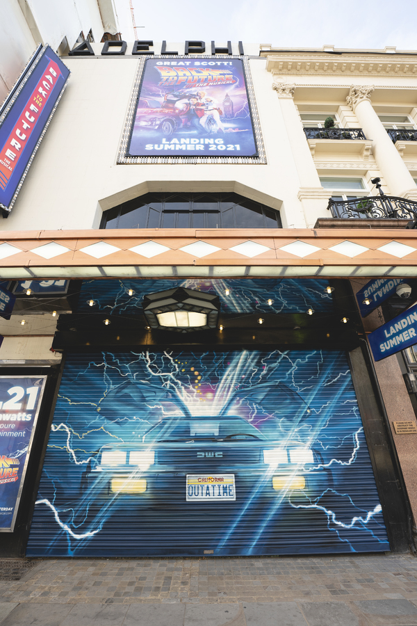 Photo Flash: BACK TO THE FUTURE: THE MUSICAL Marquee Goes Up at the Adelphi Theatre Image