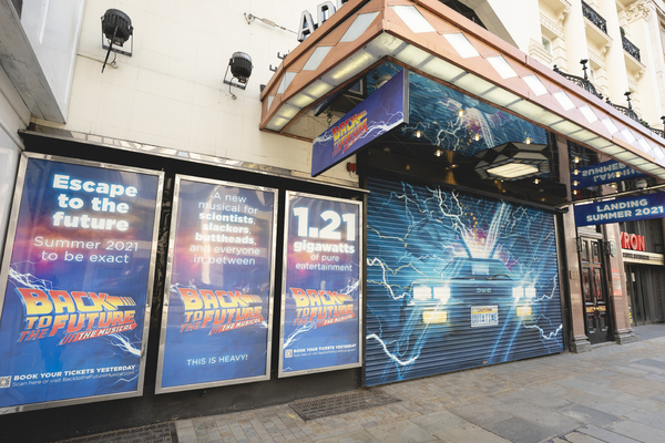 Photo Flash: BACK TO THE FUTURE: THE MUSICAL Marquee Goes Up at the Adelphi Theatre Image
