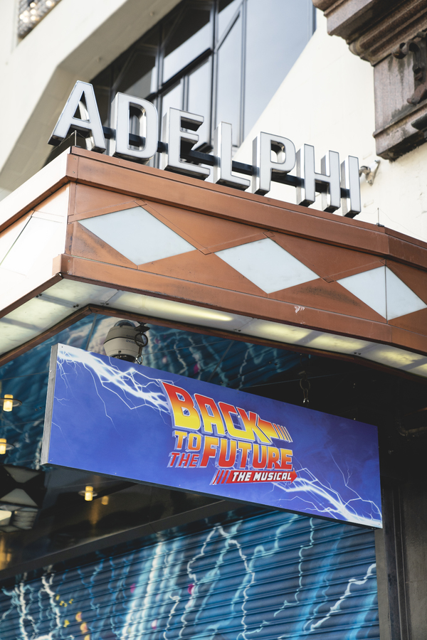 Photo Flash: BACK TO THE FUTURE: THE MUSICAL Marquee Goes Up at the Adelphi Theatre Image