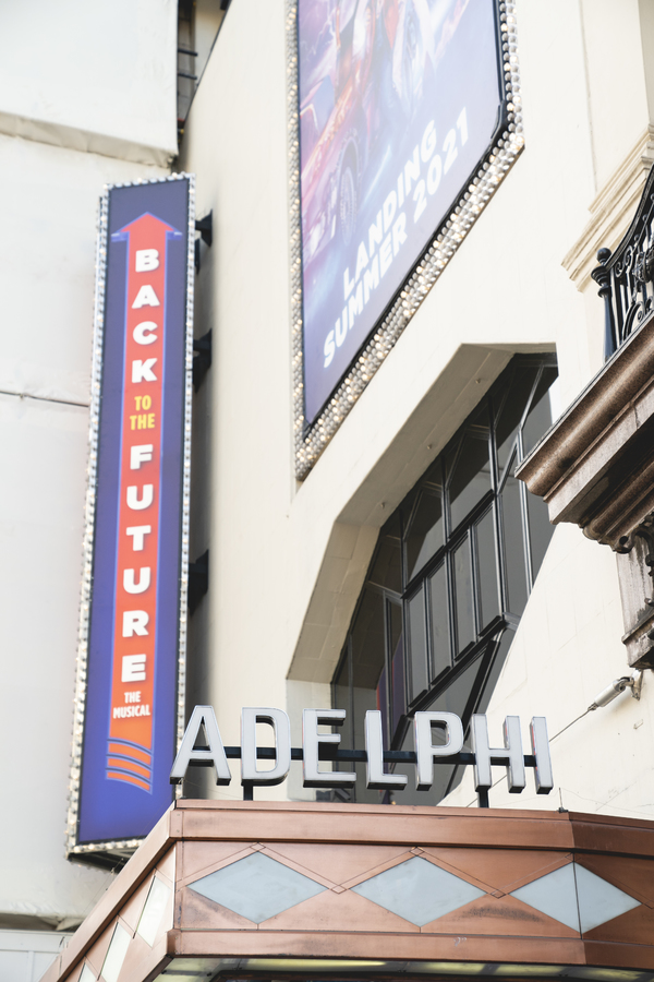 Photo Flash:  BACK TO THE FUTURE: THE MUSICAL Marquee Goes Up at the Adelphi Theatre  Image