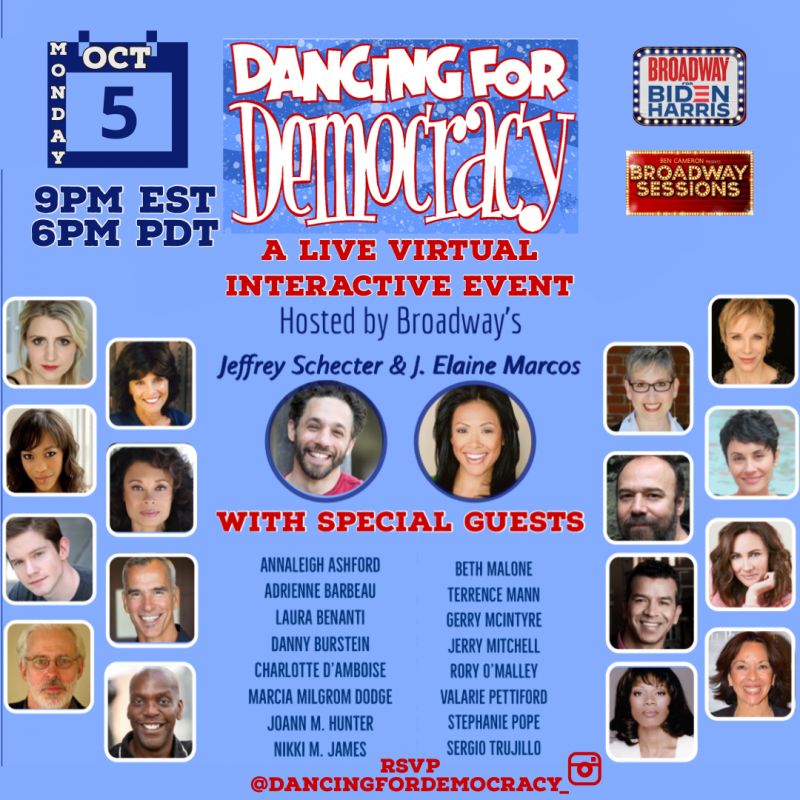 Interview: Jeffrey Schecter Creator of MONDAYS FOR BIDEN'S DANCING FOR DEMOCRACY Virtual Fundraising Event Monday October 5th Image