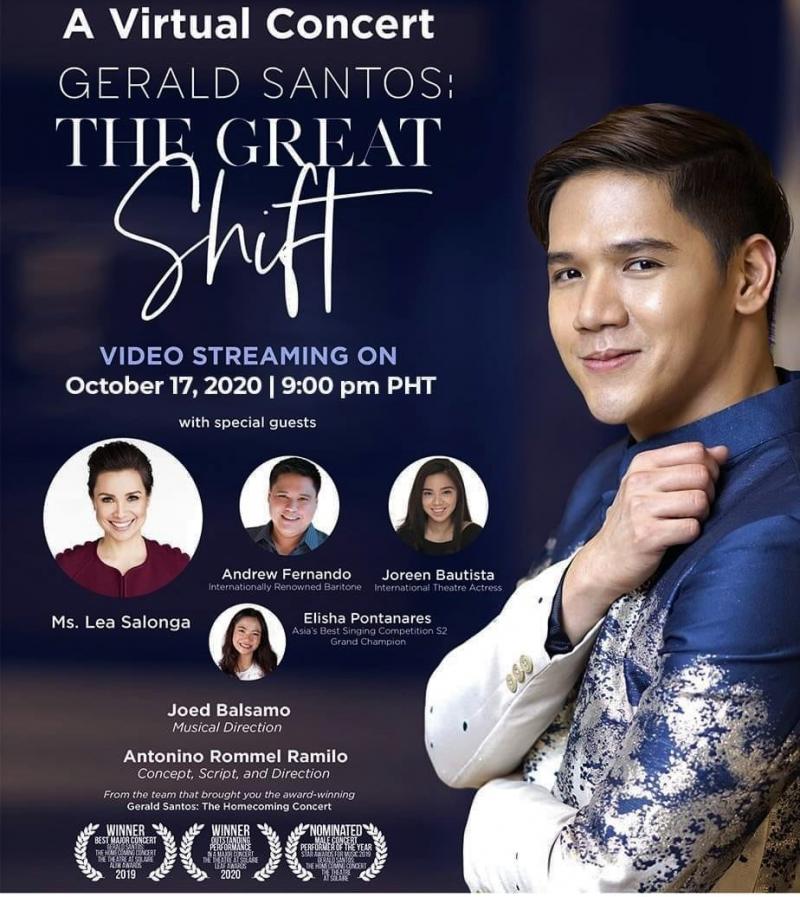 Enter To Win Tickets to GERALD SANTOS: THE GREAT SHIFT Virtual Concert! Image