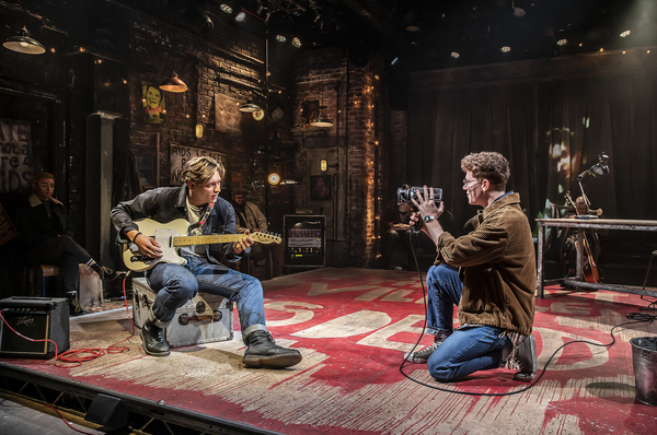 Tom Francis (Roger) and Blake Patrick Anderson (Mark) in RENT at Hope Mill Theatre. P Photo