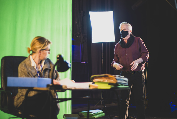 Photo Flash: See Jon Culshaw, Matthew Kelly, Jemma Redgrave and Adrian Scarborough Filming BARNES' PEOPLE Image