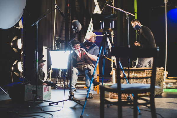 Photo Flash: See Jon Culshaw, Matthew Kelly, Jemma Redgrave and Adrian Scarborough Filming BARNES' PEOPLE Image