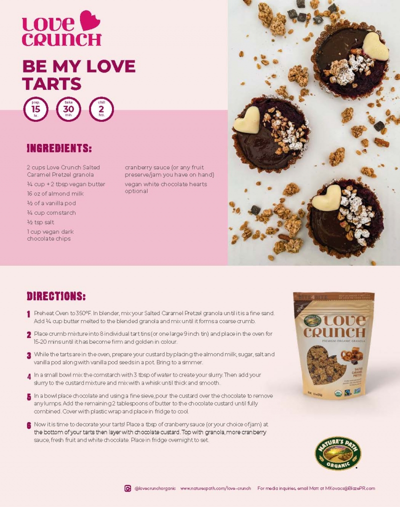 LOVE CRUNCH Salted Caramel Pretzel Tart for Valentines Image
