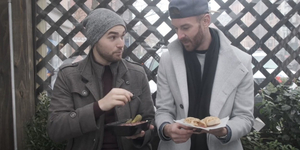 Mucha and Okey Eat Like Sharks and Jets on SECOND ACT SNACKS Video
