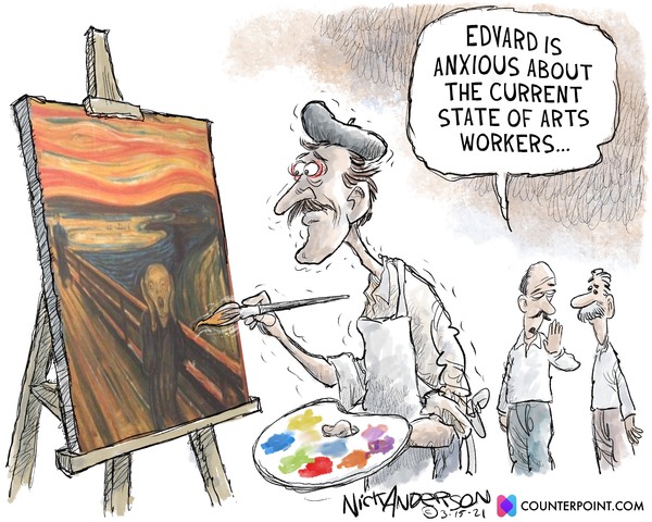 Check Out Political Cartoons From Be An #ArtsHero & Counterpoint's '100 Days of Art & Activism' Partnership Image