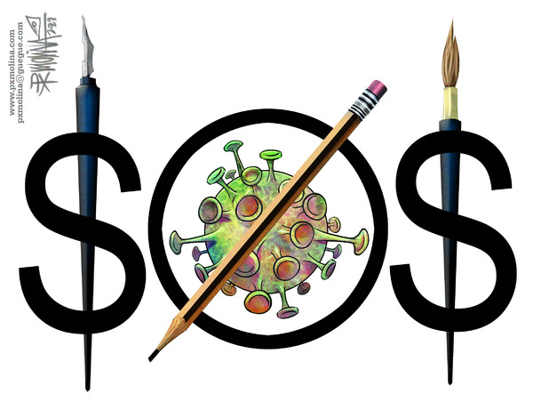 Check Out Political Cartoons From Be An #ArtsHero & Counterpoint's '100 Days of Art & Activism' Partnership Image