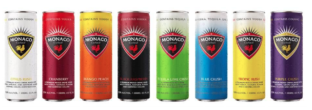 MONACO COCKTAILS in Premium Ready to Drink Varieties 