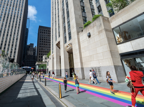 Photo Flash: Rainbow Flags Fly at Rockefeller Center in Celebration of Pride Image