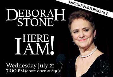 Interview: Deborah Stone of HERE I AM! at The Triad July 21st Image