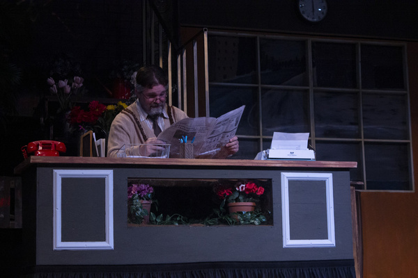 Mr. Mushnik (Rob Watson) in the Arizona Broadway Theatre production of Little Shop of Photo