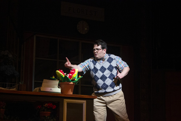 Seymour (Isaac Wesley Wilson) tests his theory in the Arizona Broadway Theatre produc Photo