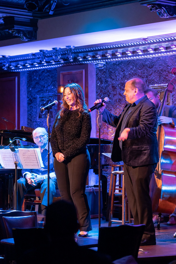 Guest vocalist Deborah Lippmann and John Minnock on stage at Feinstein''s/54 Below on Photo