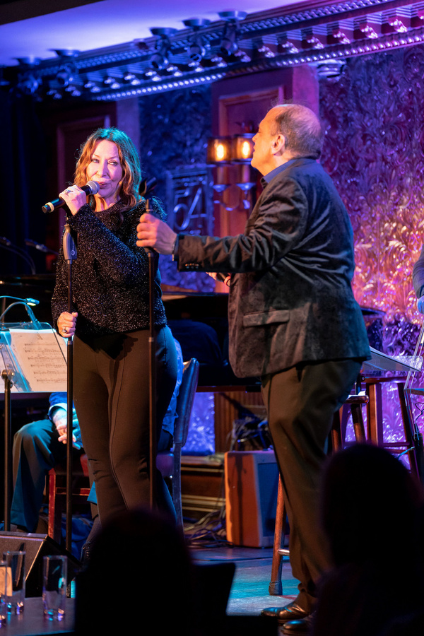 Guest vocalist Deborah Lippmann and John Minnock on stage at Feinstein''s/54 Below on Photo