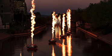 Fire Shows Return To Scottsdale Waterfront For Canal Convergence 2021 Photo