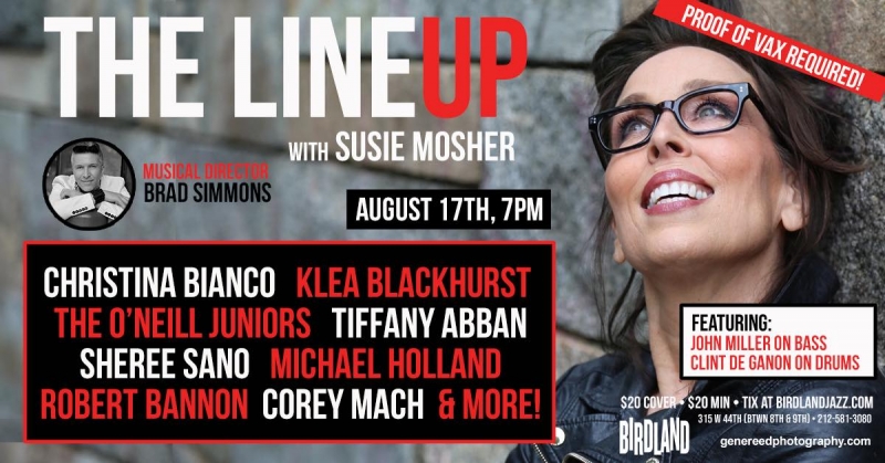 Photo Flash: August 17th THE LINEUP WITH SUSIE MOSHER at Birdland, Through Stewart Green's Lens  Image