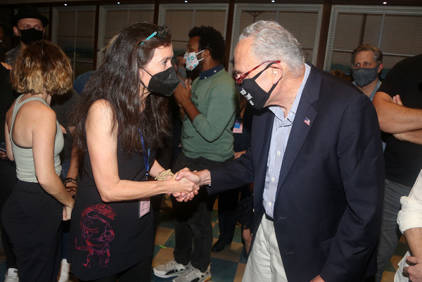 BWW Photo Exclusive: WAITRESS Welcomes Senate Majority Leader Chuck Schumer on Opening Night Image