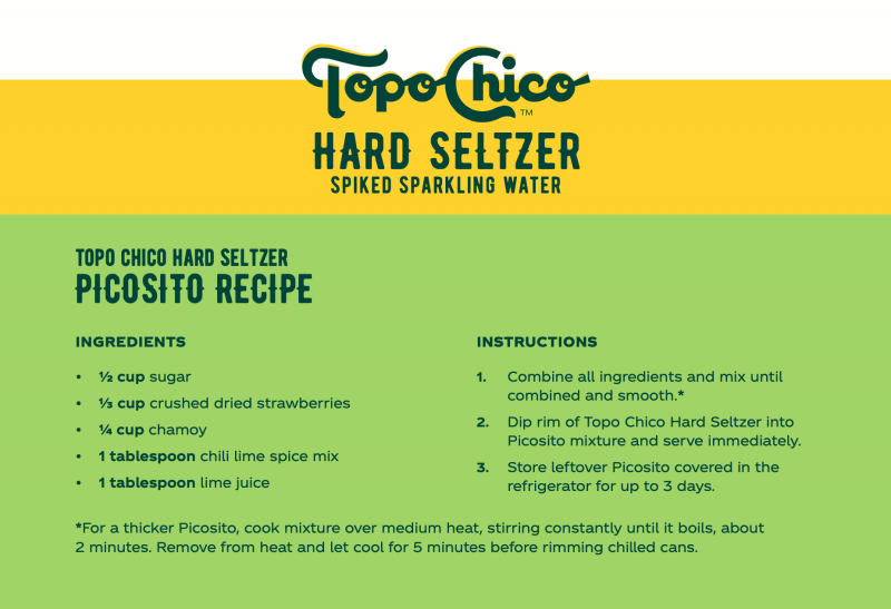 TOPO CHICO HARD SELTZER and a Special Piscosito Rim Recipe  Image