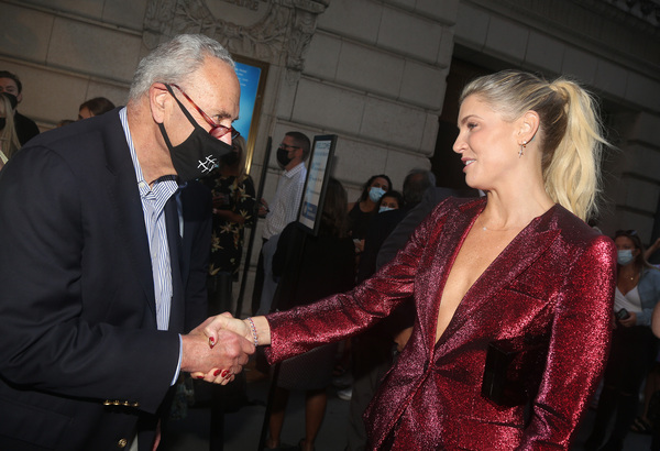 Senate Majority Leader/New York’s Senator Charles Schumer and Amanda Kloots Photo