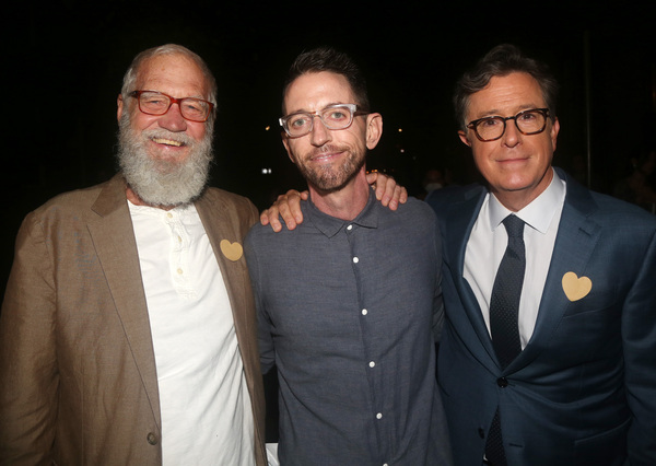David Letterman, Neal Brennan and Stephen Colbert Photo