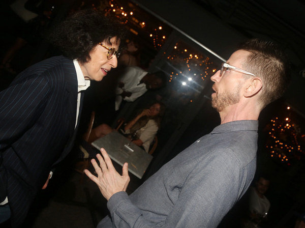 NEW YORK, NEW YORK - SEPTEMBER 09: Fran Lebowitz and Neal Brennan chat at the opening Photo