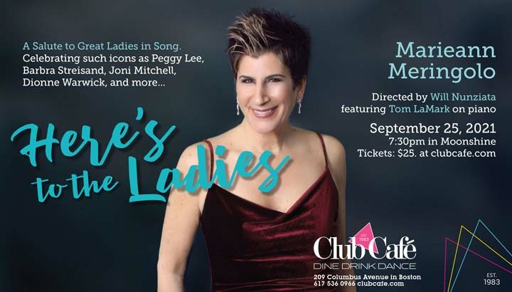 Marieann Meringolo Makes Boston Debut When HERE'S TO THE LADIES Plays The Club Cafe September 25th  Image