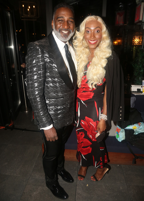 NEW YORK, NEW YORK - OCTOBER 10: Norm Lewis and Giselle Byrd pose at the opening nigh Photo